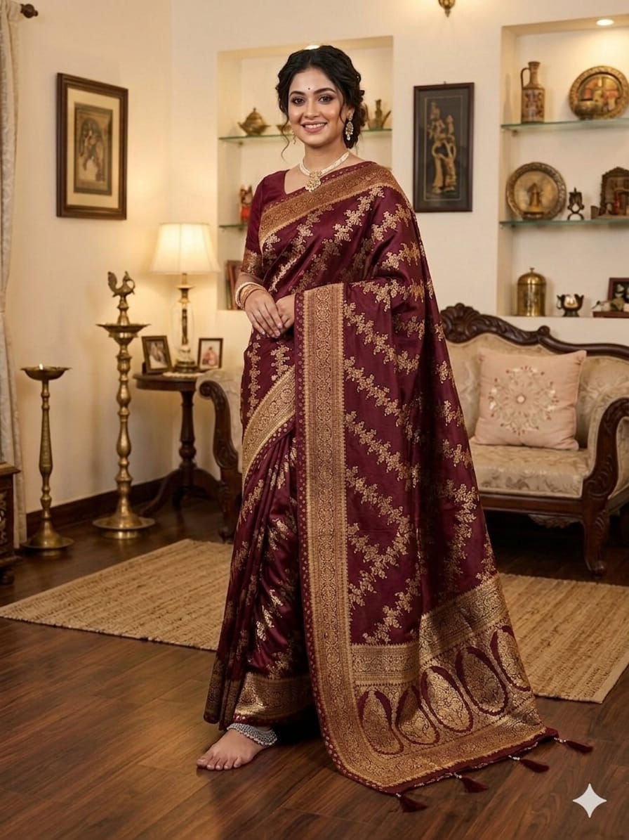 JAPANI SILK SHAREE WITH BLOUSE PIECE